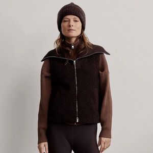 NWOT VARLEY Aspen Gilet Vest Coffee Bean Women’s XS 6461